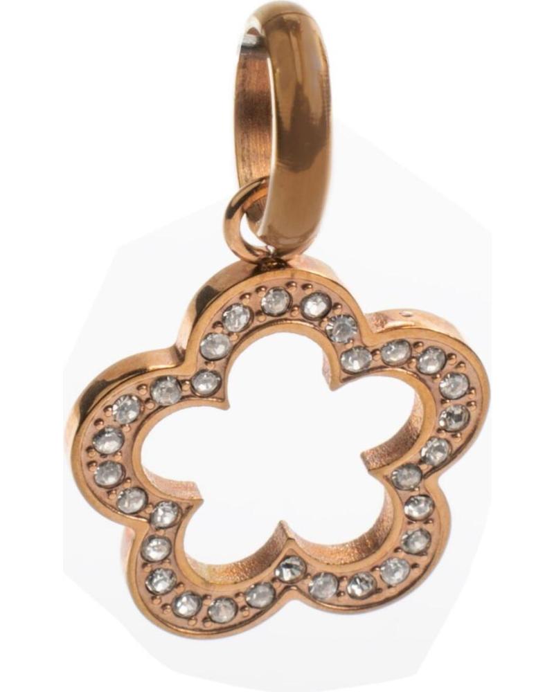 ABALORIO FLOR FOLLI FOLLIE ORO ROSA CON CRISTALES 3P16FLORW