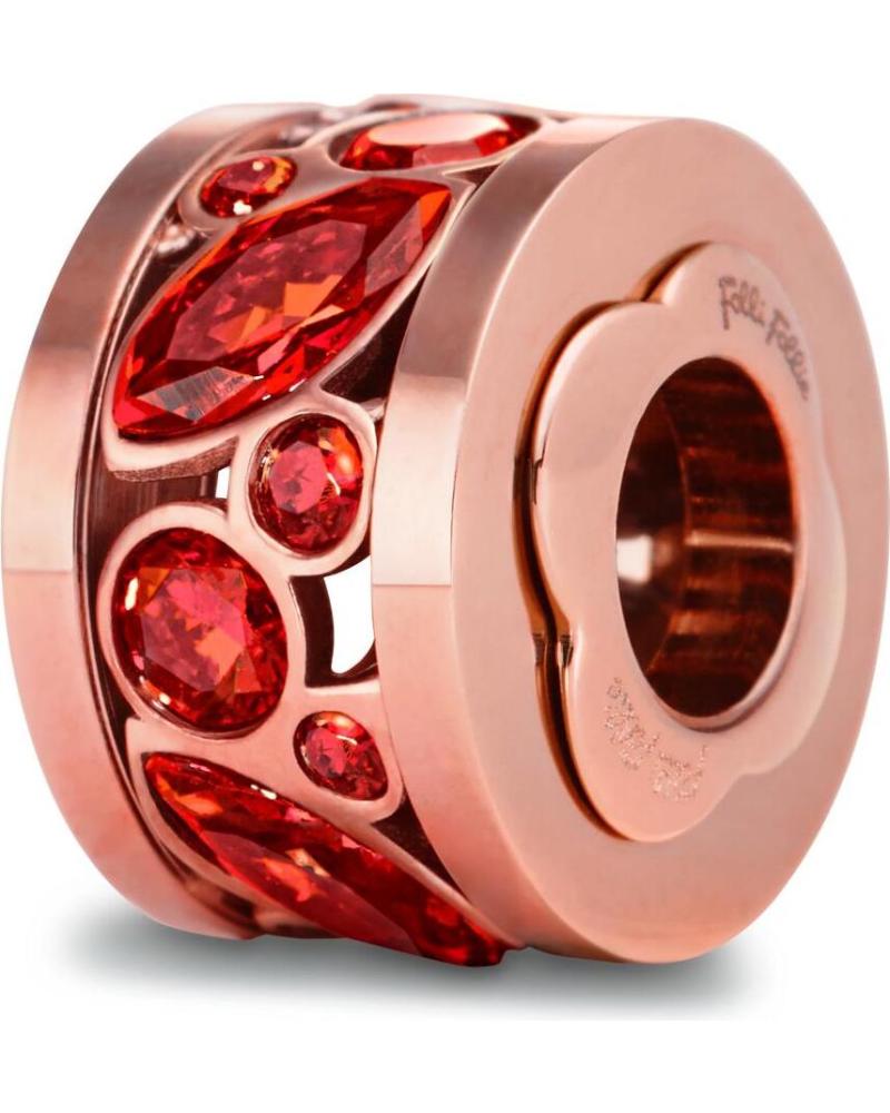 ABALORIO FOLLI FOLLIE 3P16T005RR ROJO CON CRISTALES Y ORO ROSA