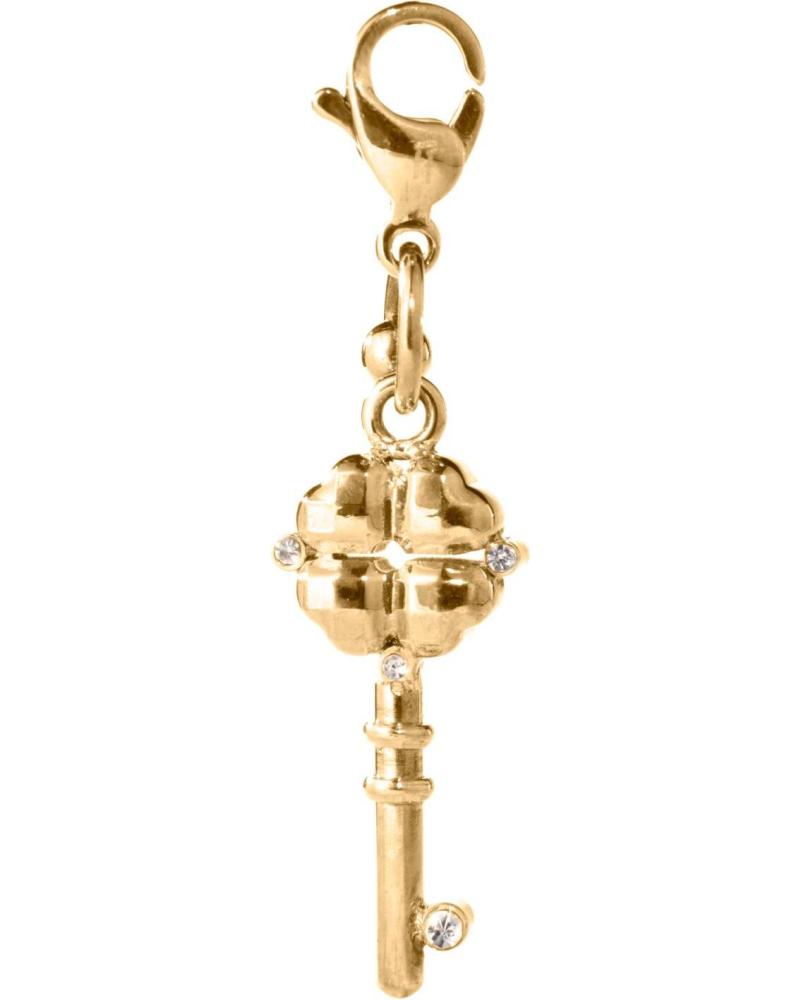 CHARM FOLLI FOLLIE 3P1T009RC LLAVE GLOBO CIRCONITA DORADO
