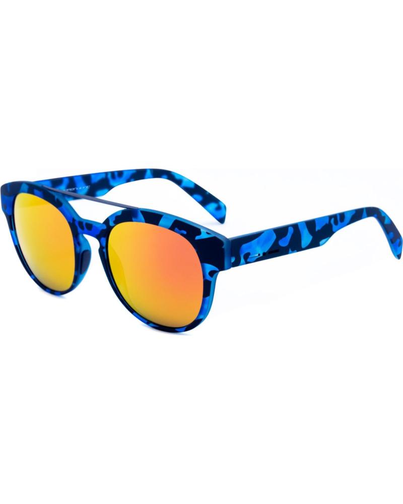 GAFAS DE SOL UNISEX ITALIA INDEPENDENT 0900-141-000 Ø 50 MM MONTURA AZUL MOTEADA Y LENTES NARANJAS ESPEJADAS