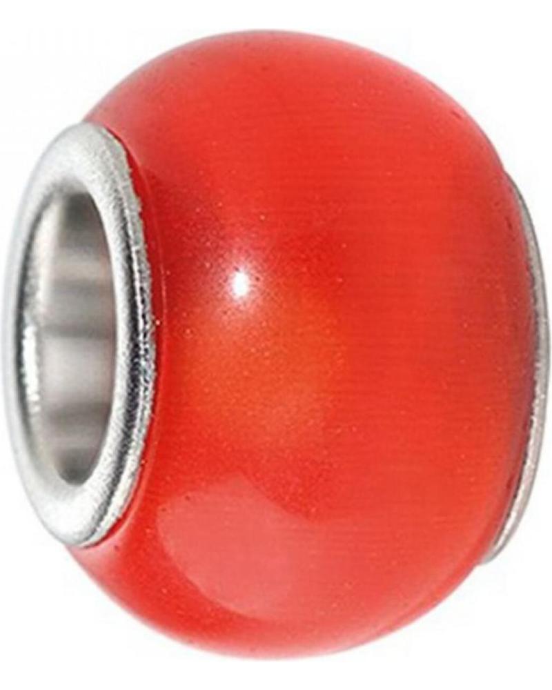 ABALORIO MORELLATO SCZ305 DE ACERO Y RESINA ROJA