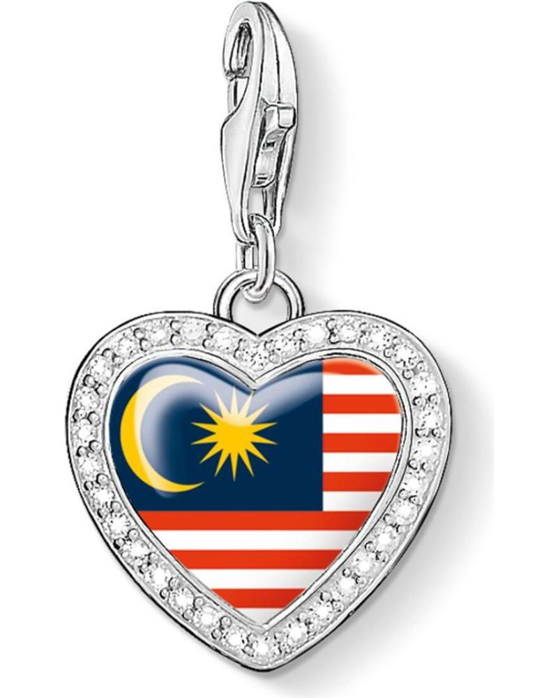 CHARM THOMAS SABO CORAZÓN BANDERA MALASIA CON CIRCONITAS 1184-628-7