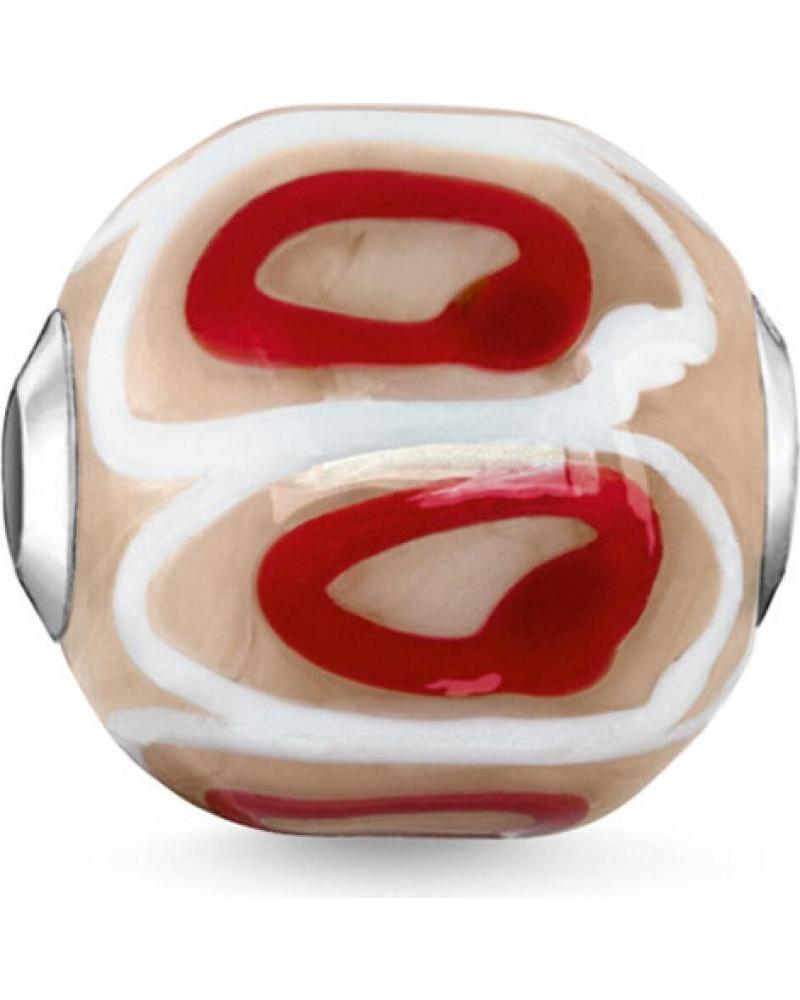 ABALORIO THOMAS SABO K0252-017-19 EN CRISTAL DE MURANO CON DISEÑO ROJO