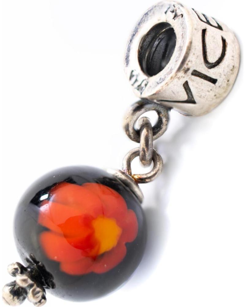 CHARM COLGANTE VICEROY VMB0033-25 DE CRISTAL NEGRO CON FLOR ROJA