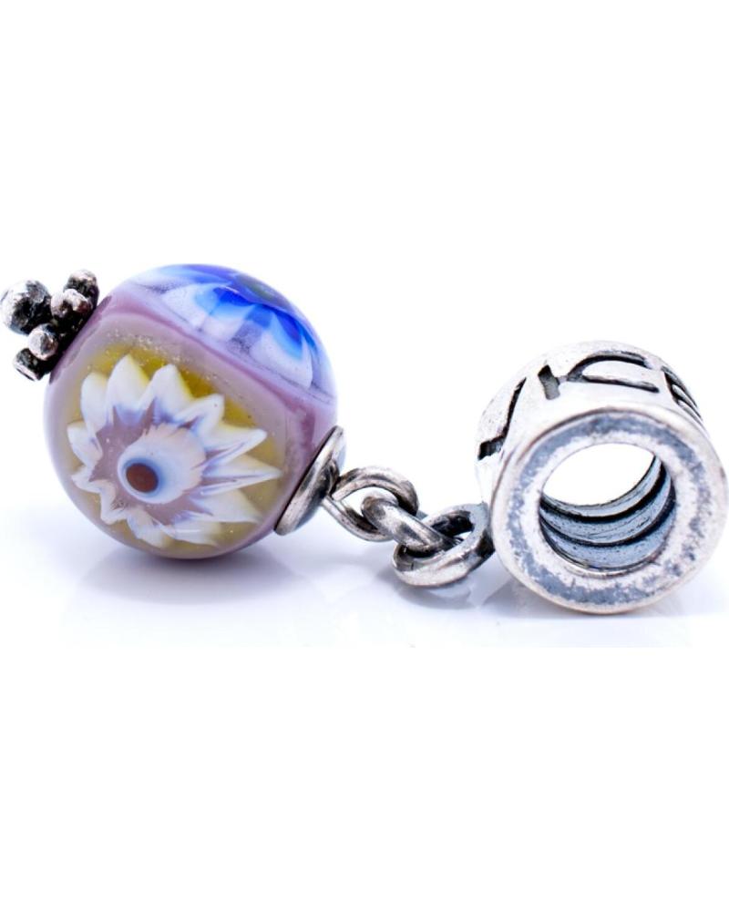 ABALORIO VICEROY VMB0035-27 CON FLOR MULTICOLOR Y DETALLE GRABADO