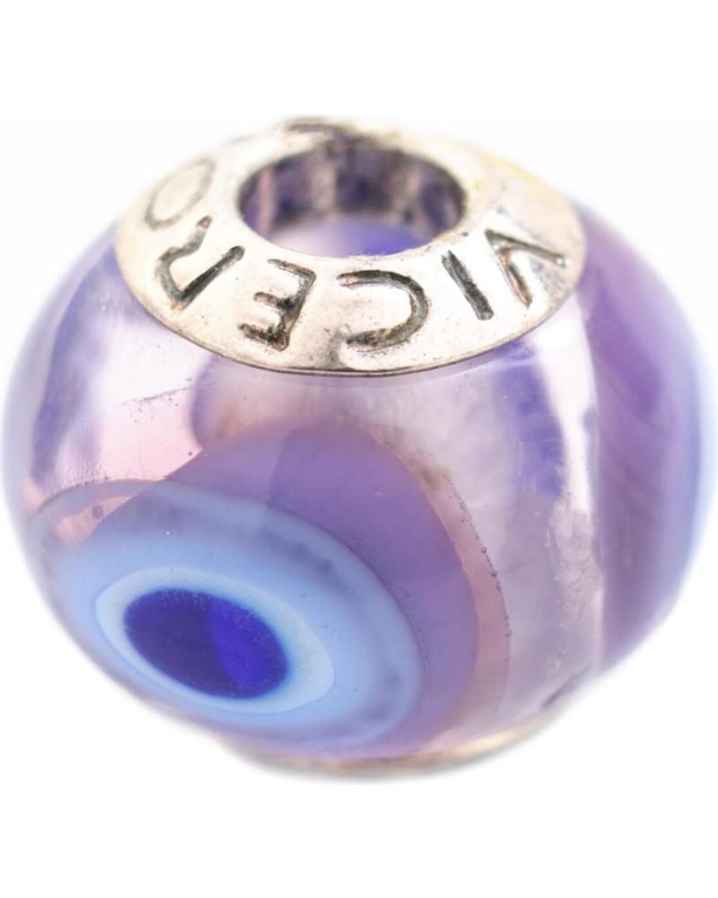 ABALORIO VICEROY VMB0051-27 DE CRISTAL MORADO CON ANILLO PLATEADO