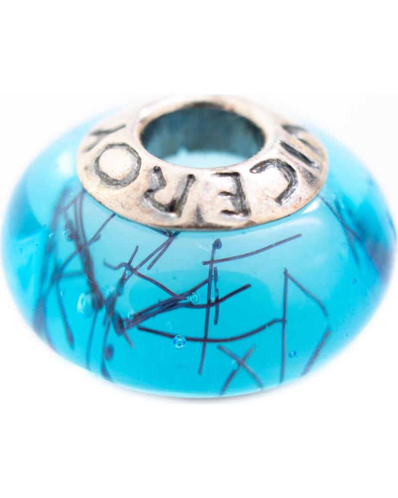 ABALORIO VICEROY VMB0055-13 DE CRISTAL TURQUESA CON DISEÑO ABSTRACTO