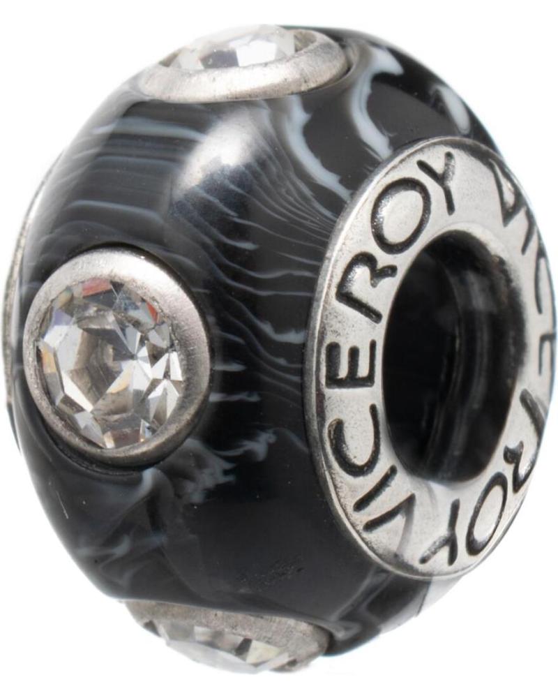 ABALORIO VICEROY VMM0051-05 NEGRO CON CRISTAL TRANSPARENTE