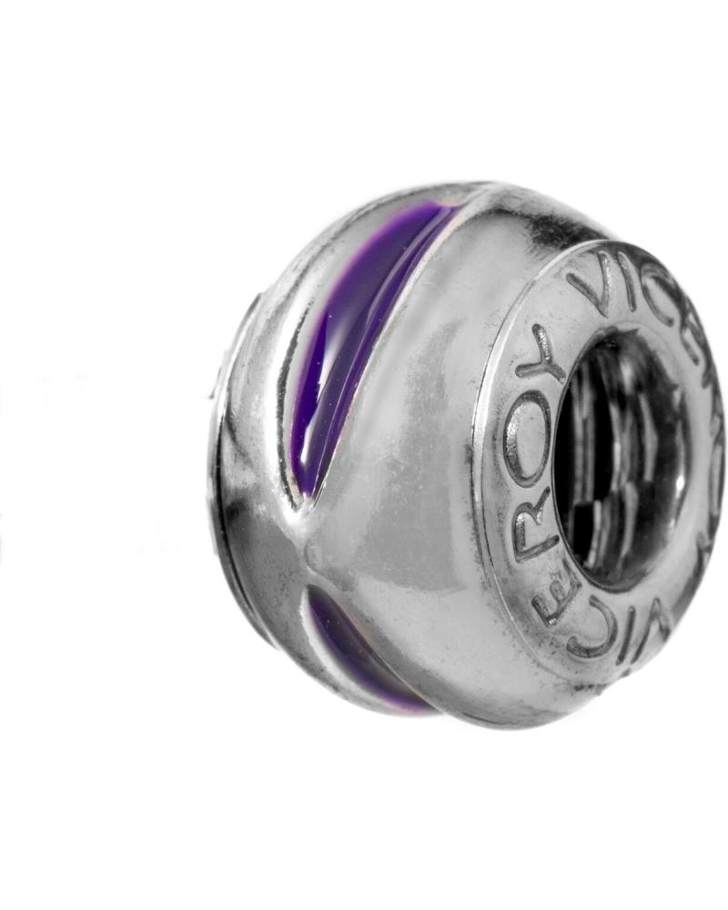 ABALORIO VICEROY VMM0153-17 DE PLATA DE LEY CON DETALLE PÚRPURA PLATA DE LEY