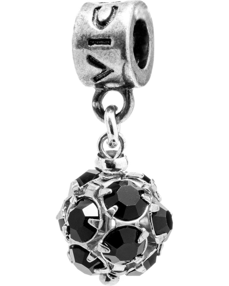 COLGANTE ABALORIO VICEROY VMM0164-15 DE PLATA DE LEY CON ESFERA DE CRISTALES NEGROS PLATA DE LEY