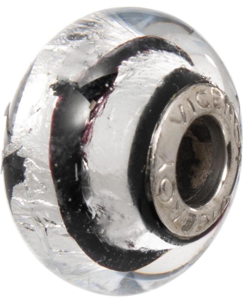 ABALORIO REDONDO VICEROY VMM0174-28 DE PLATA DE LEY CON DISEÑO ABSTRACTO PLATA DE LEY