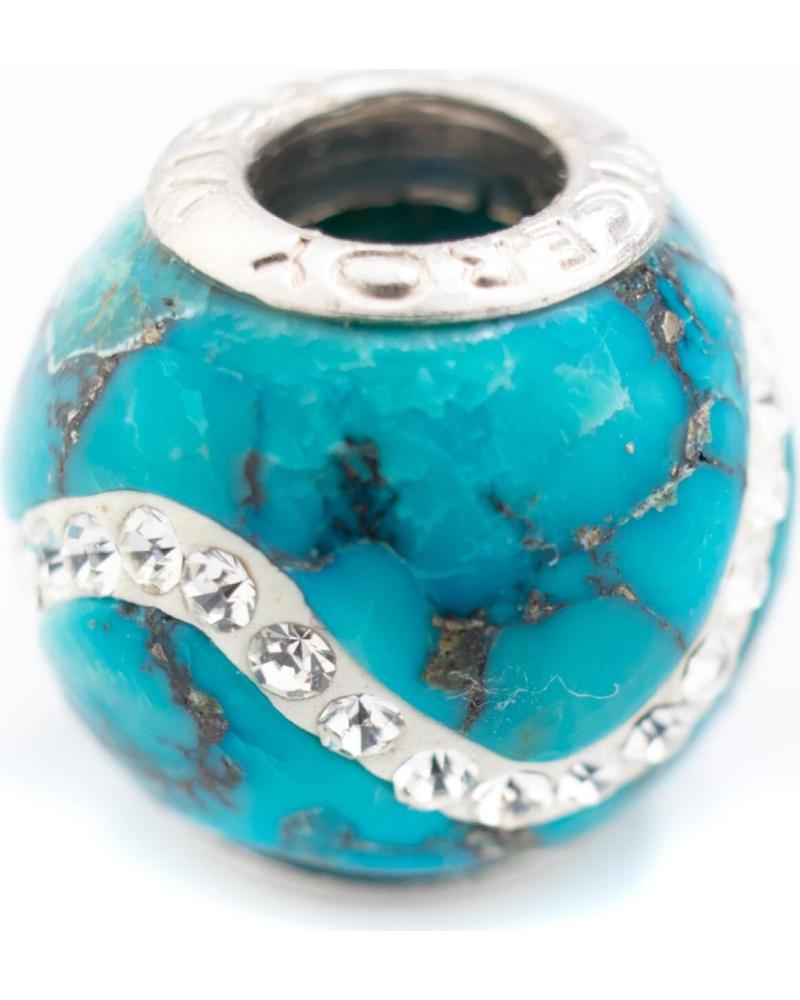 ABALORIO VICEROY VMM0211-13 ESFERA TURQUESA CON DETALLES PLATEADOS