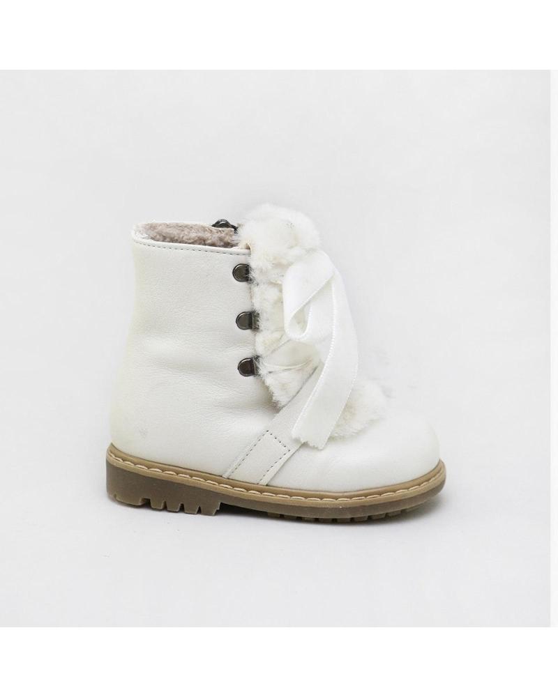 BOTAS ELI 1957 CON LENGÜETA DE PELO BLANCAS BLANCO