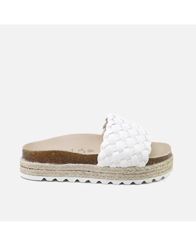 SANDALIAS DE PALA ELI GEL TRENZA 1957 BLANCO BLANCO
