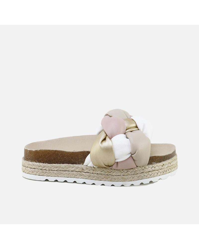SANDALIAS DE PALA ELI GEL TRENZA ACOLCHADA 1957 BLANCO BLANCO