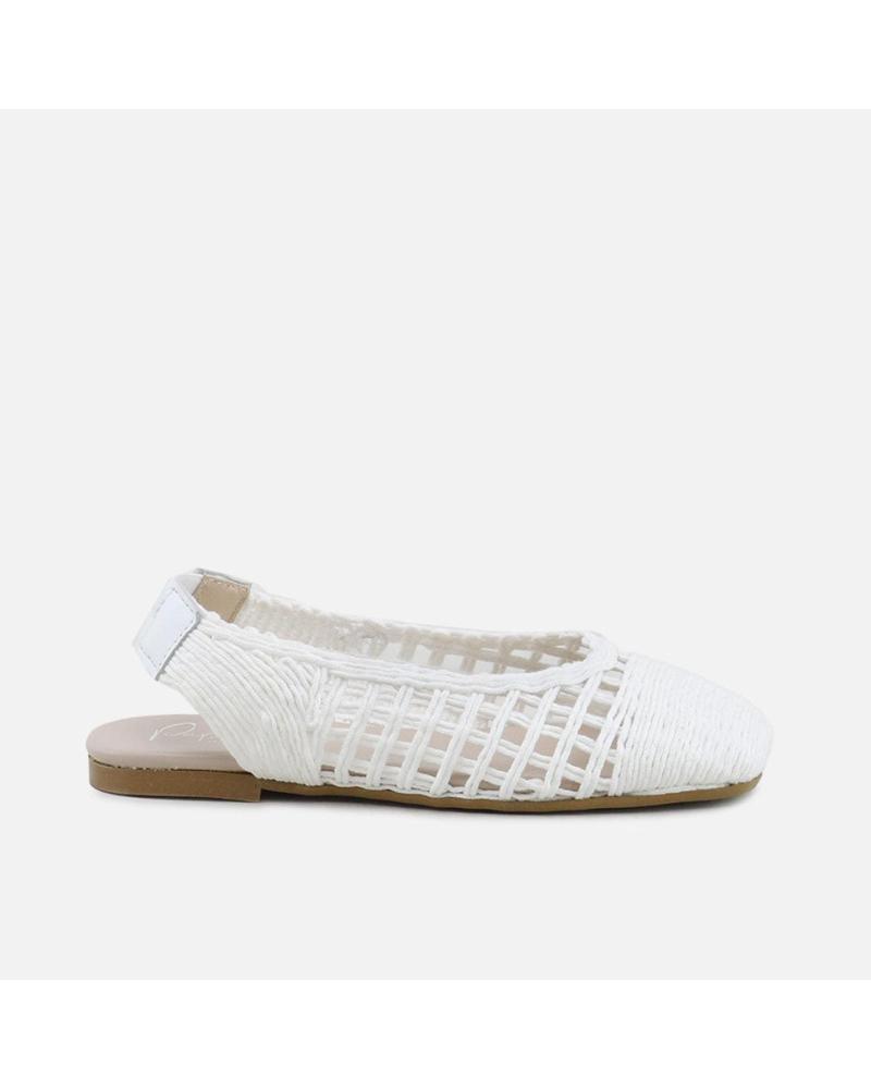 BAILARINAS ELI 1957 DE CORDUROY EN COLOR BLANCO BLANCO
