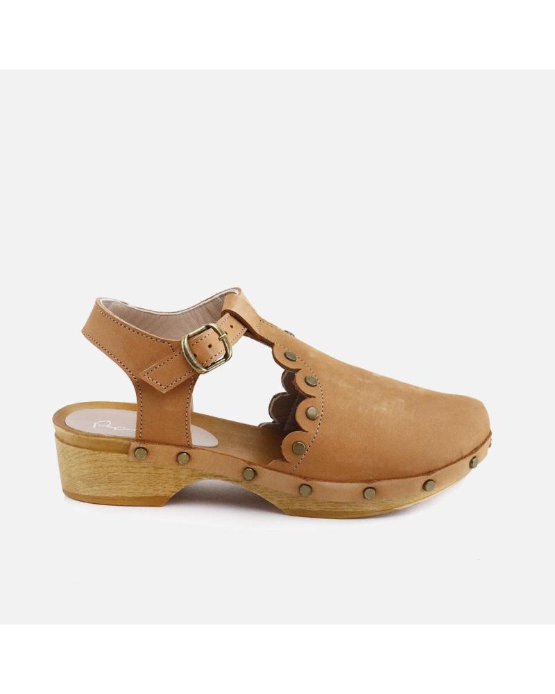 ZUECO ELI PAPANATAS 1957 MARRÓN CON TACHAS CUOIO MARRON