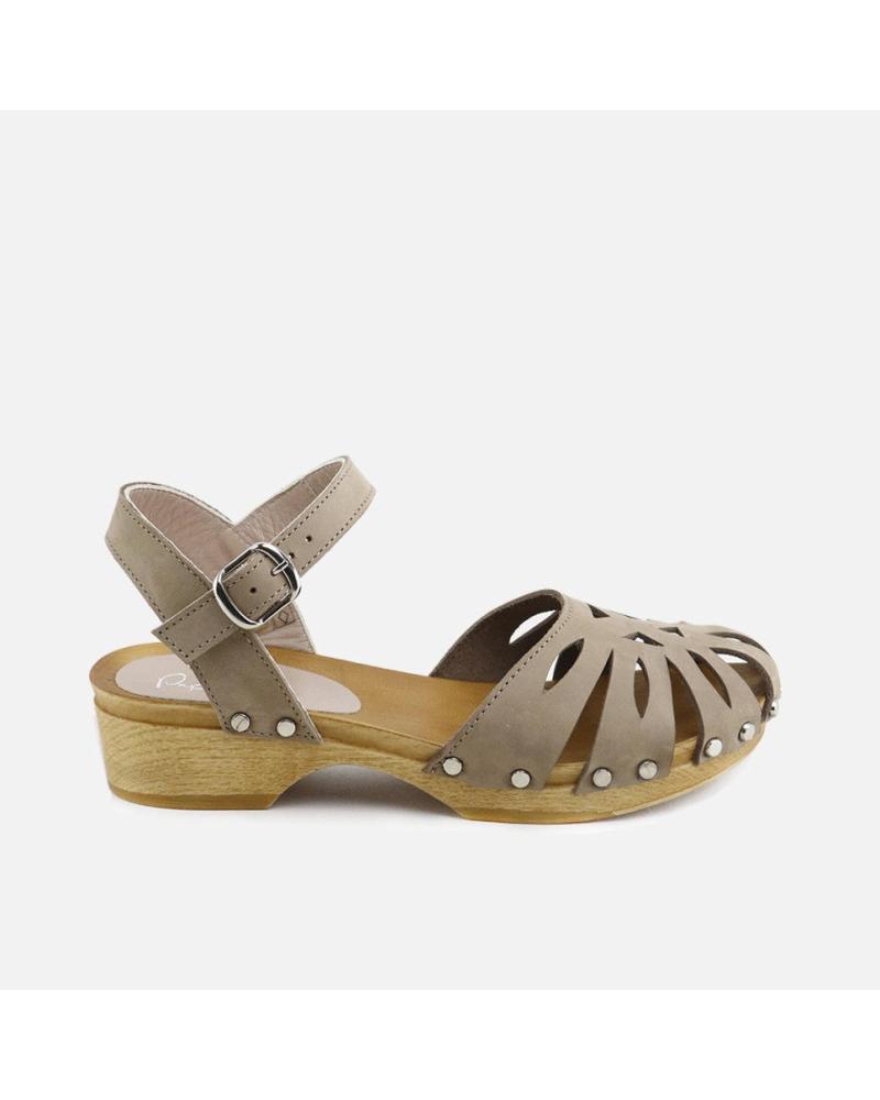 ELI ZUECOS CALADOS 1957 TAUPE TOPO