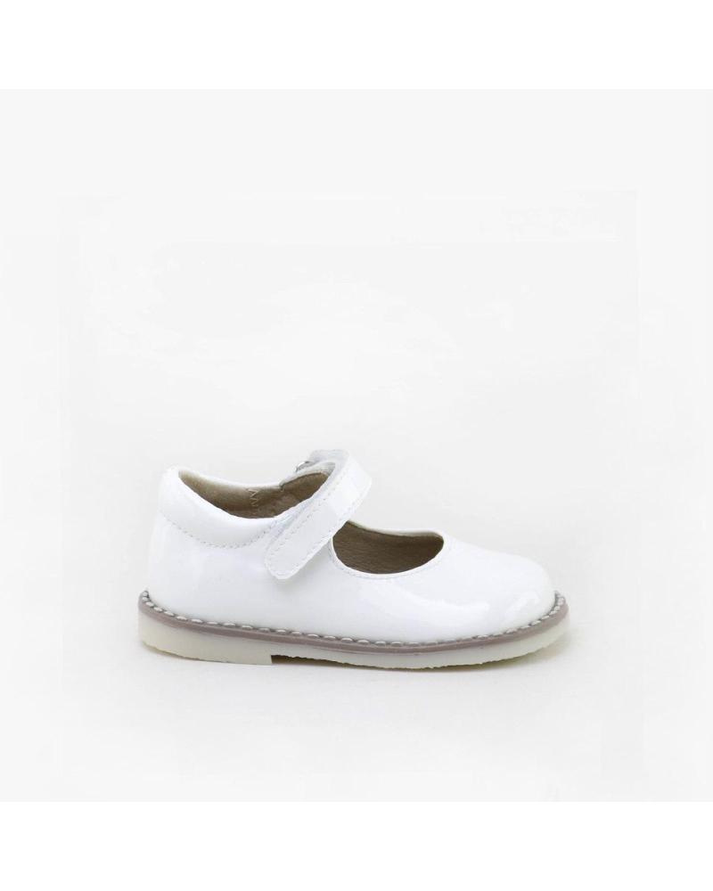 MERCEDITAS DE CHAROL BLANCAS ELI CUCADA MODELO 1957 BLANCO