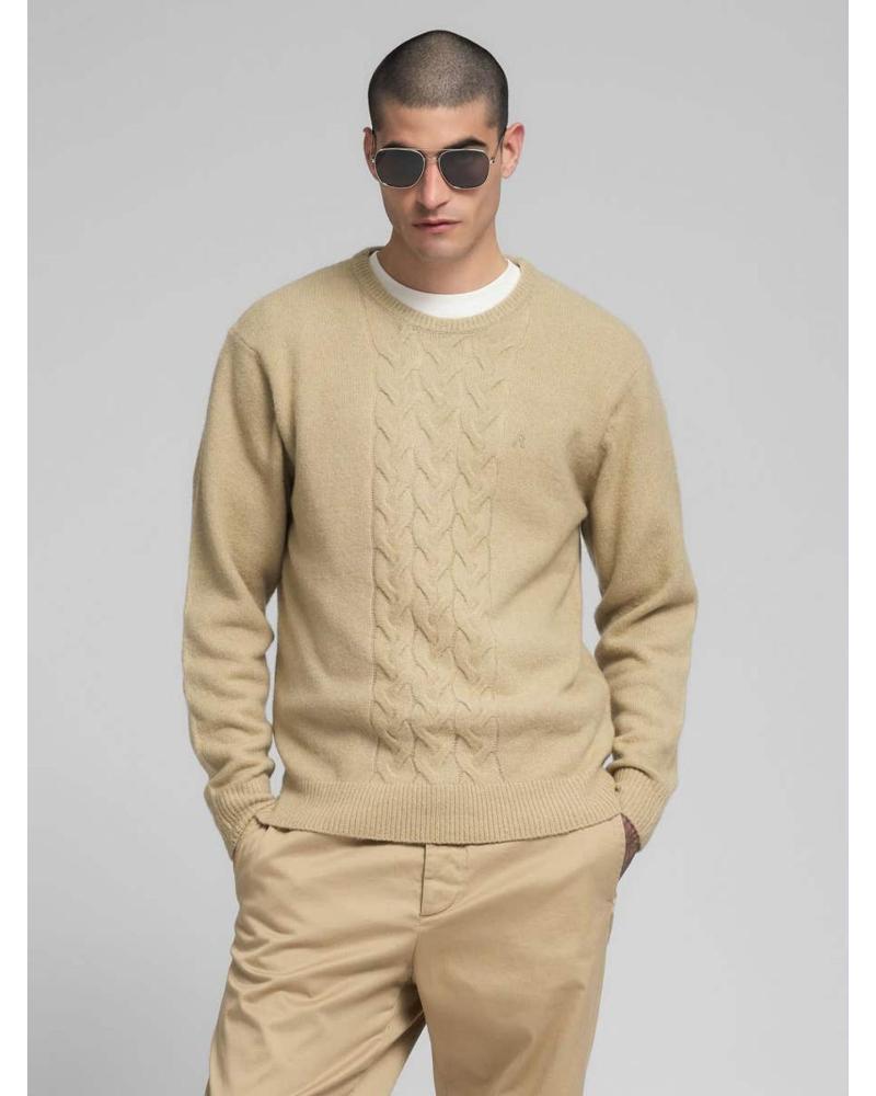 REPLAY JERSEY CUELLO REDONDO TEJIDO RECICLADO UK4871 BEIGE BEIGE