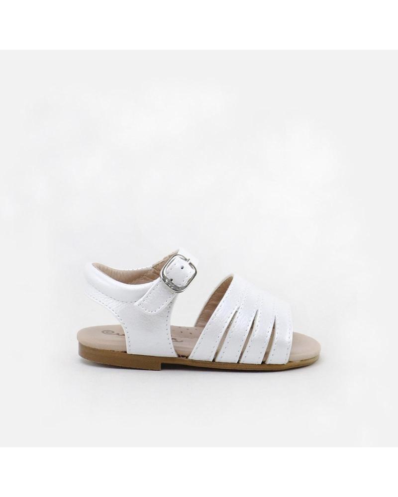 SANDALIAS ELI TIRAS PRIMEROS PASOS MODELO 1957 BLANCO BLANCO