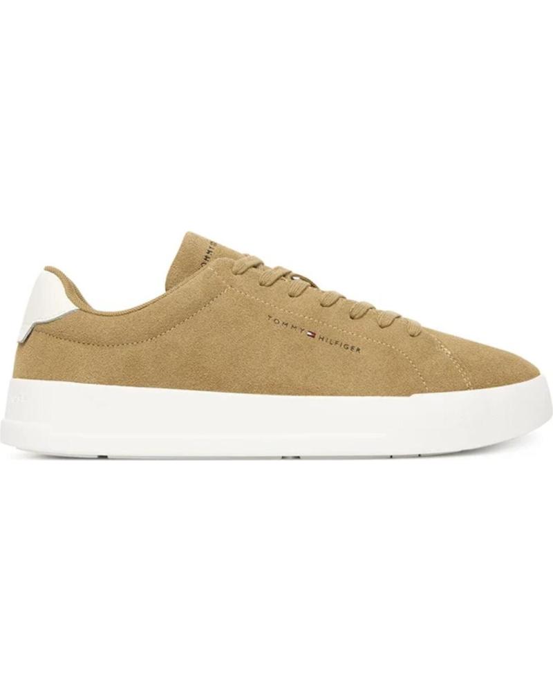 ZAPATILLAS TOMMY HILFIGER TH COURT CORE SUEDE TAUPE