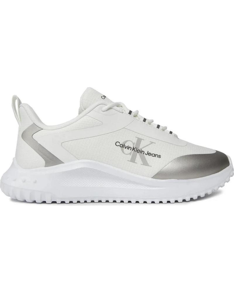 ZAPATILLAS CALVIN KLEIN EVA RUNNER LOW LACE MIX MUJER BLANCO BLANCO