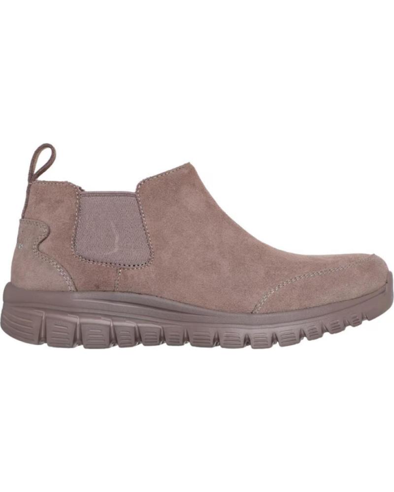 SKECHERS BOTINES PLANOS MODELO 100894 TAUPE MARRóN