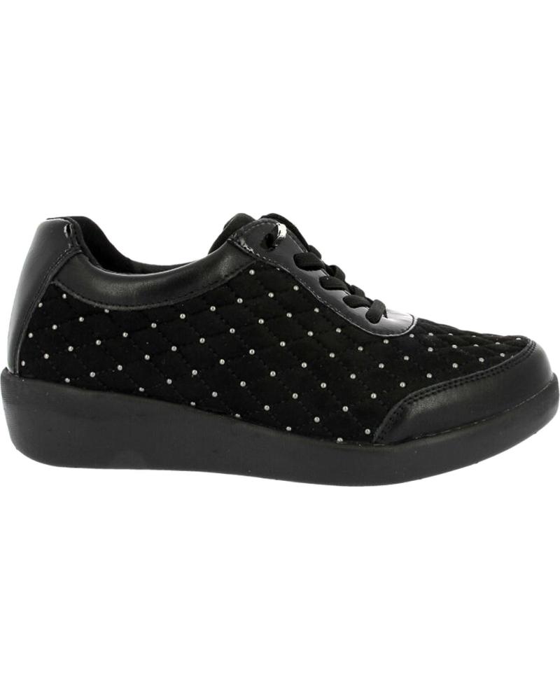 ZAPATILLAS CASUAL D'CUTILLAS 38611 MUJER CON ELÁSTICOS ESTAMPADO NEGRO NEGRO