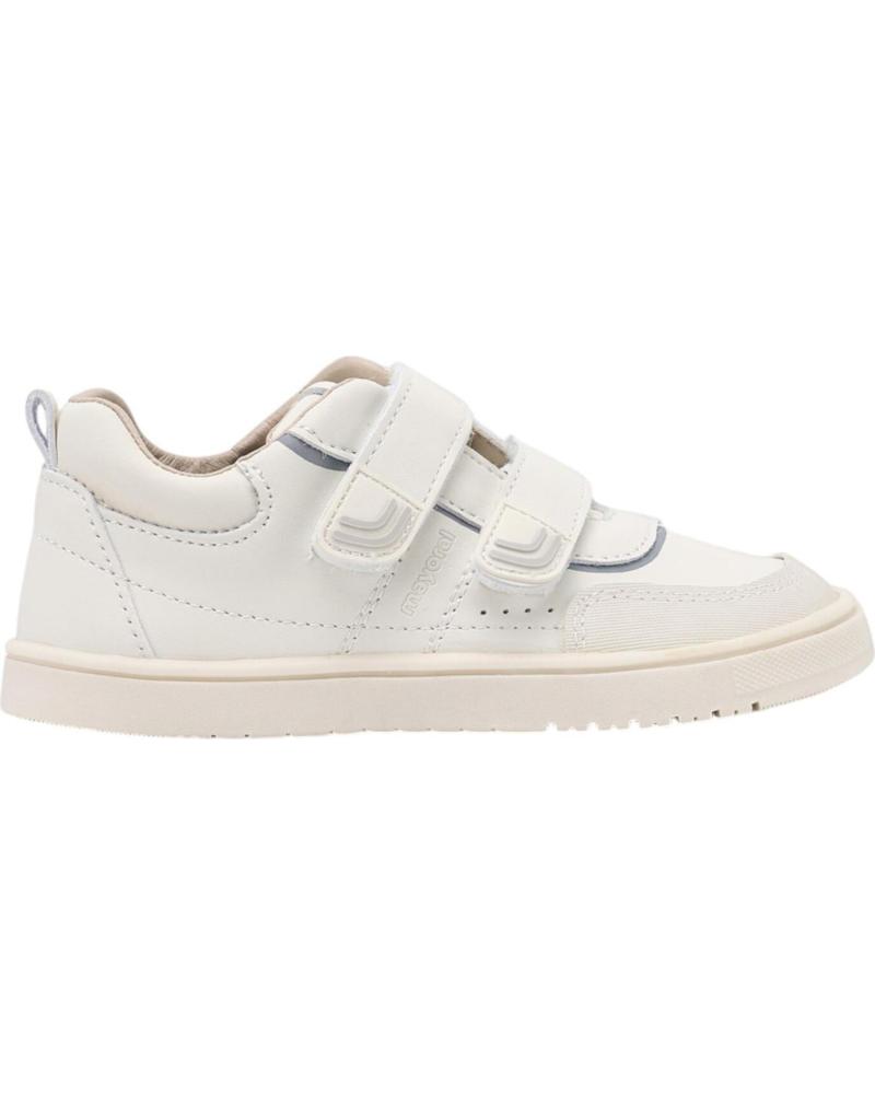 MAYORAL ZAPATILLAS CASUAL VELCRO MODELO 44590 - BLANCO BLANCO