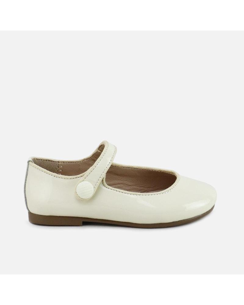 MERCEDITAS ELI GROSGRAIN CHAROL PAPANATAS MODELO 1957 BEIGE BEIGE