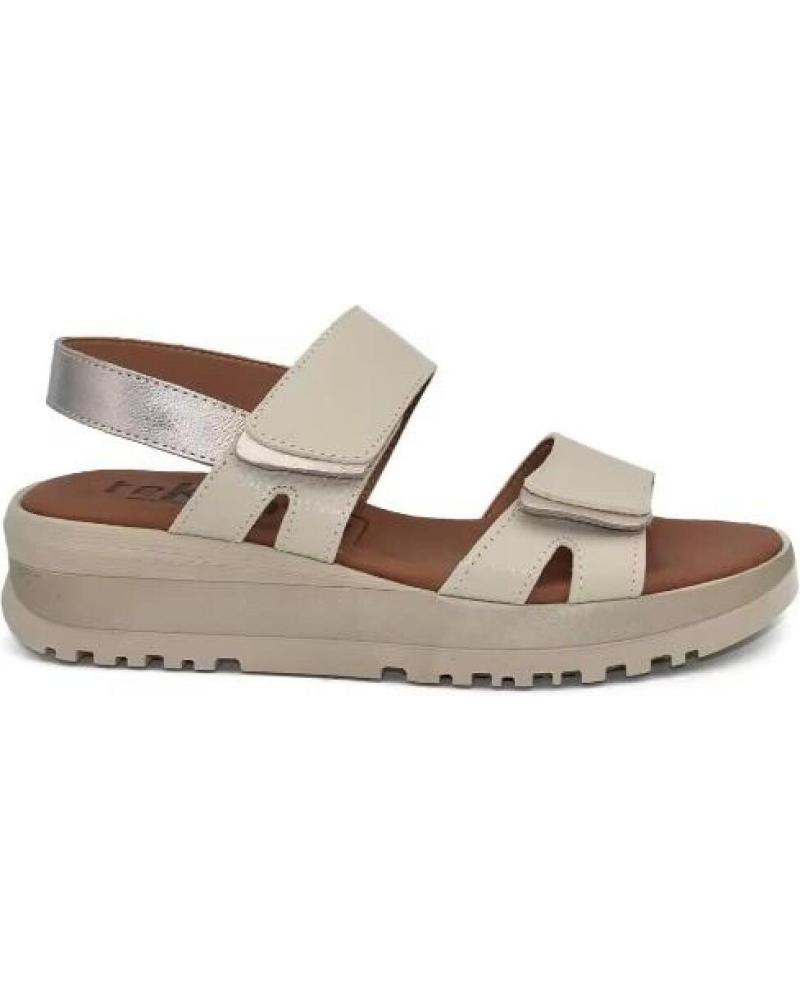 SANDALIAS DE PLATAFORMA TEKILA CON VELCRO Y DETALLE PLATEADO PLATEADO