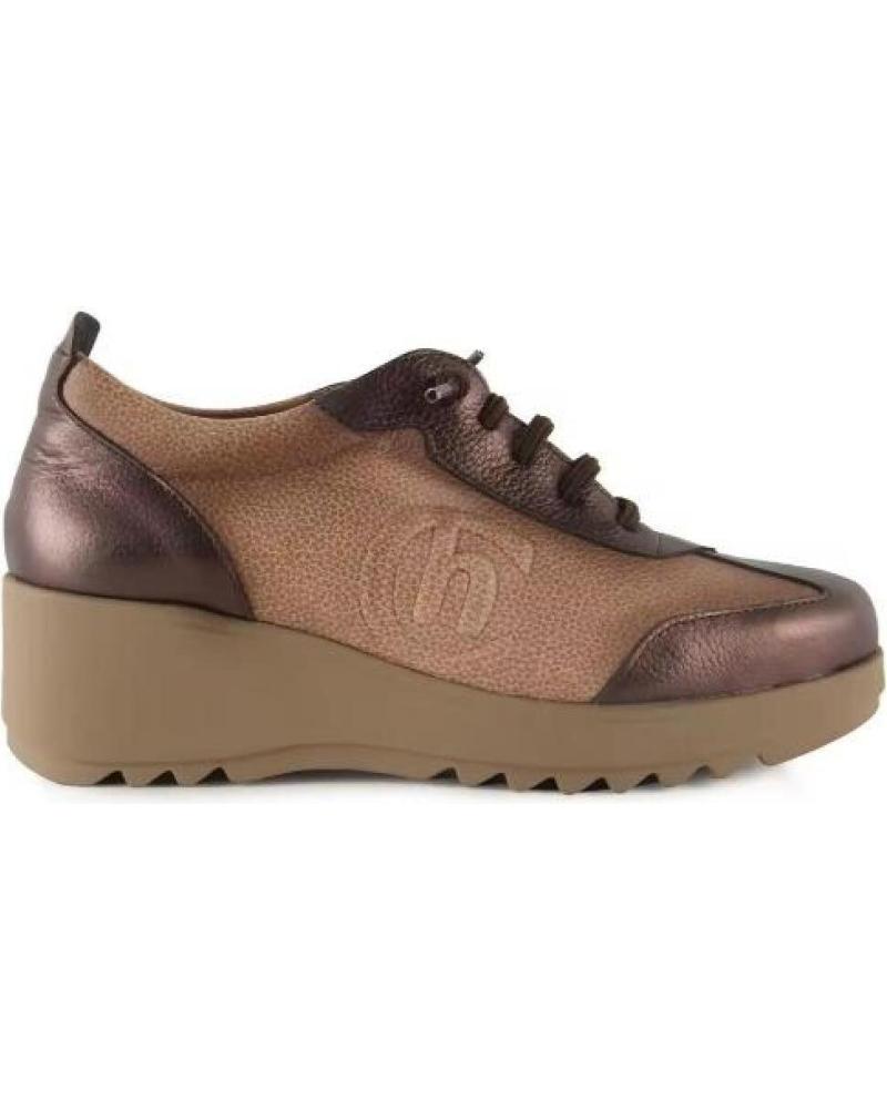 CHAMBY ZAPATILLAS SNEAKER DE CUÑA EN PIEL BRONCE VERDE