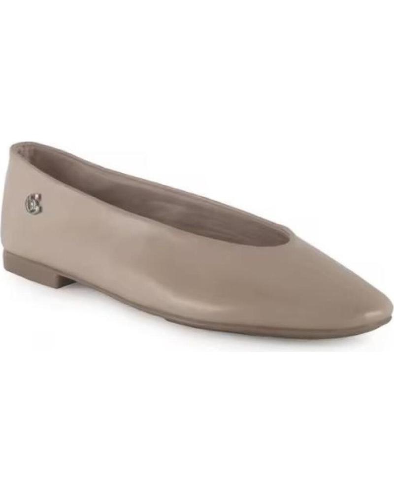 BAILARINAS CHAMBY DE PIEL CÓMODAS Y ELEGANTES BEIGE BEIGE