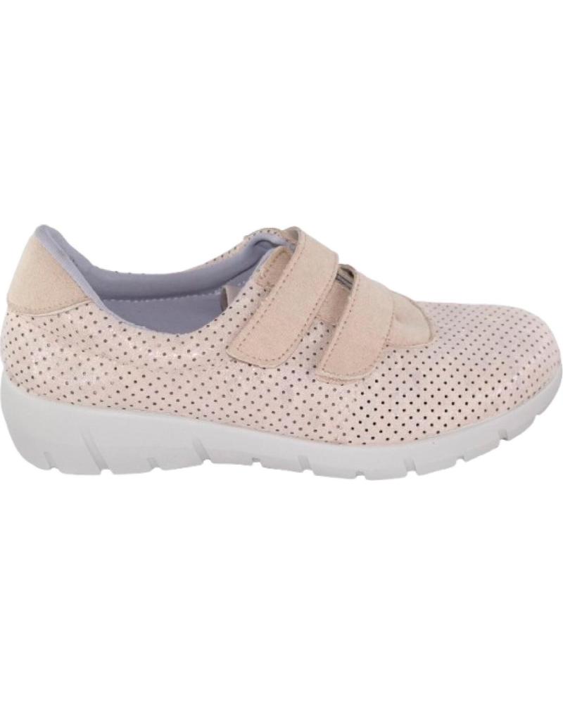 SEVILLAS ZAPATILLAS DEPORTIVAS DE MUJER BEIGE CON DOBLE VELCRO BEIGE