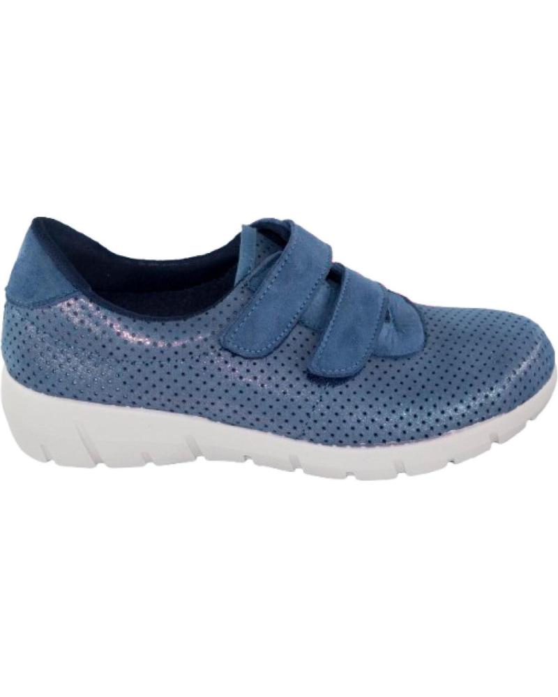 SEVILLAS ZAPATILLAS DEPORTIVAS DE MUJER AZULES CON DOBLE VELCRO AZUL