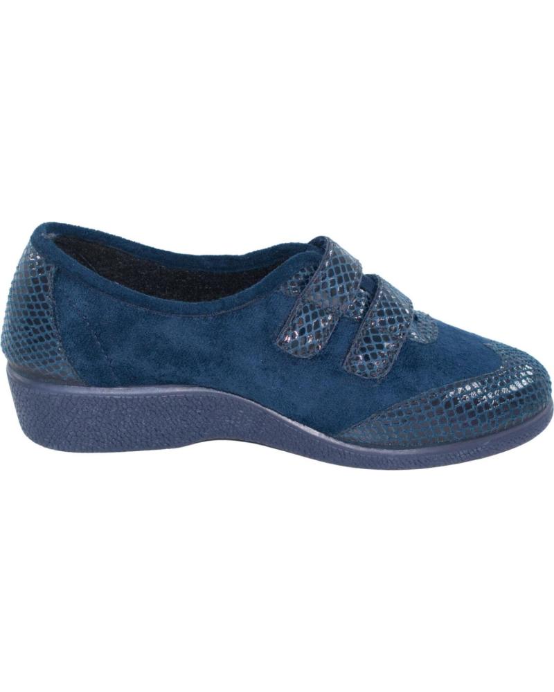 ZAPATILLAS DEPORTIVAS SEVILLAS AEROBIC BAMARA AZULES CON DOBLE VELCRO AZUL