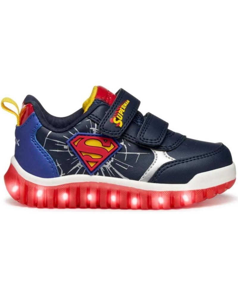 ZAPATILLAS GEOX LIGHTYLOO B565ZB C4226 SUPERMAN CON LUCES NAVY-ROYAL C4226 NAVY-ROYAL