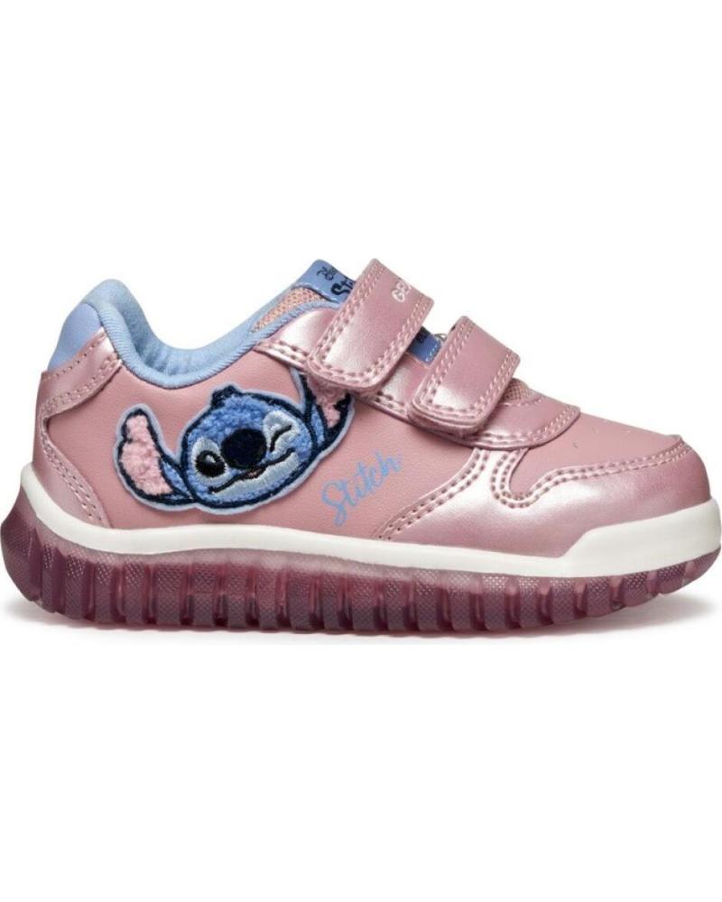 ZAPATILLAS GEOX LIGHTYLOO C8207 STITCH CON VELCROS ROSA-CIELO C8207 PINK-SKY