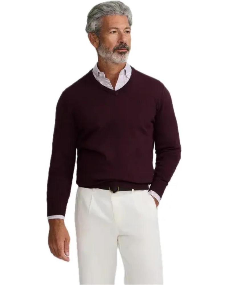 JERSEY DE HOMBRE SILBON CUELLO V BURDEOS MODELO 133589 AZUL