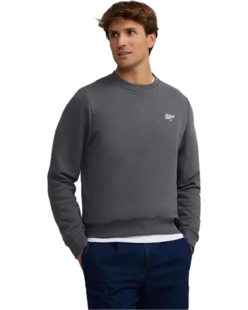 SILBON SUDADERA LOGO PEQUEÑO ESPALDA ESTAMPADA GRIS 133821 GRIS