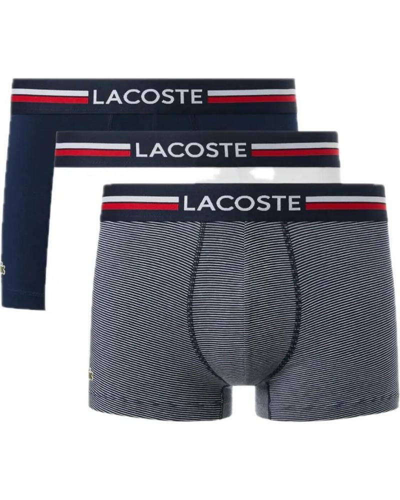 PACK CALZONCILLOS LACOSTE 5H2382 MARINO AZUL AZUL