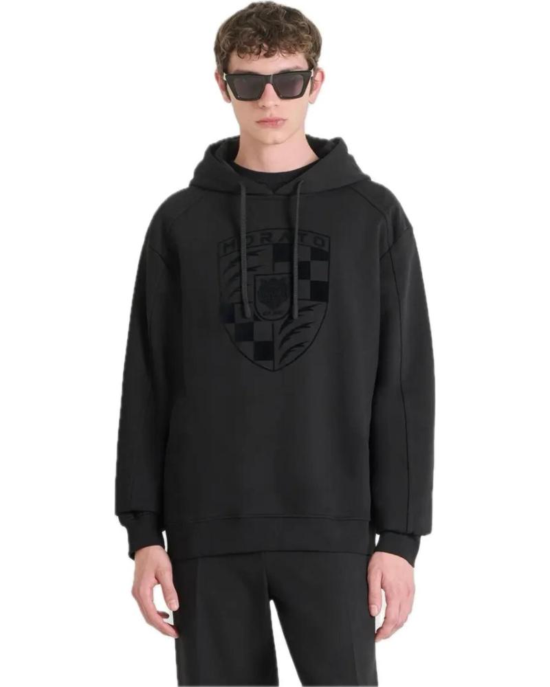 ANTONY MORATO SUDADERA CON CAPUCHA MMFL01090 HOMBRE NEGRO NEGRO