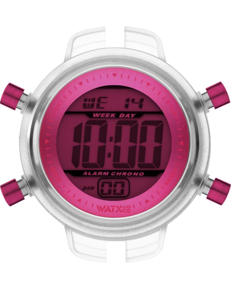 RELOJ DIGITAL WATXANDCO RWA1634 TRANSPARENTE CON DETALLES ROSAS