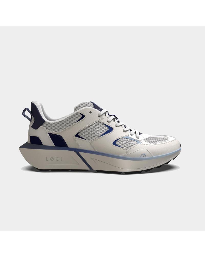 LOCI VØLT LØCI - ZAPATILLAS BLANCO CREMA Y AZUL MARINO VARIOS COLORES