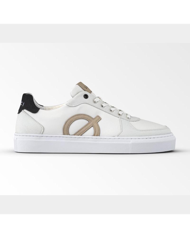 LOCI CLASSIC LØCI ZAPATILLAS BLANCAS CON DETALLES BEIGE Y NEGRO BLANCO