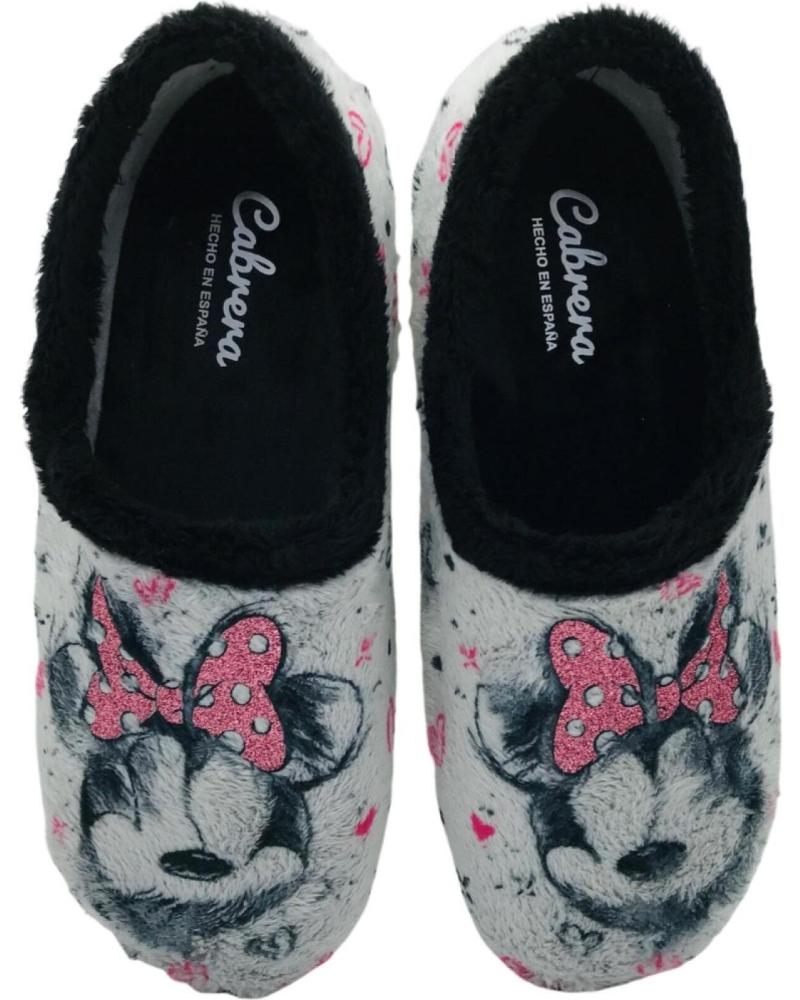 CABRERA ZAPATILLAS CASA MUJER CERRADAS RATITA MINNIE 3222 GRIS GRIS