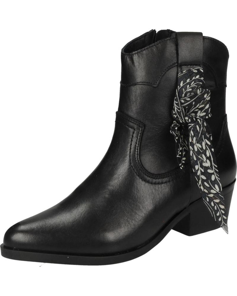 BOTÍN COWBOY GOODSTEP 5611-C03 EN PIEL NEGRA NEGRO