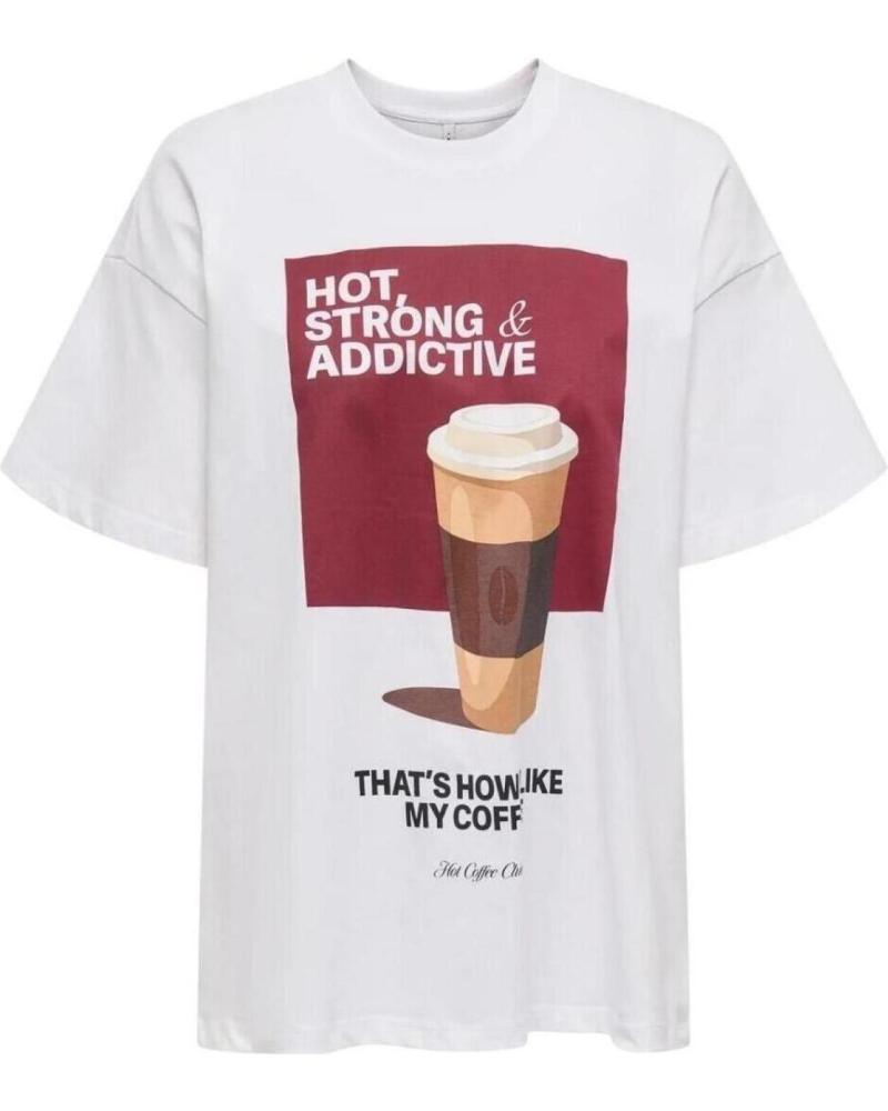 CAMISETA ONLY MUJER 15346761 ESTAMPADA BLANCO