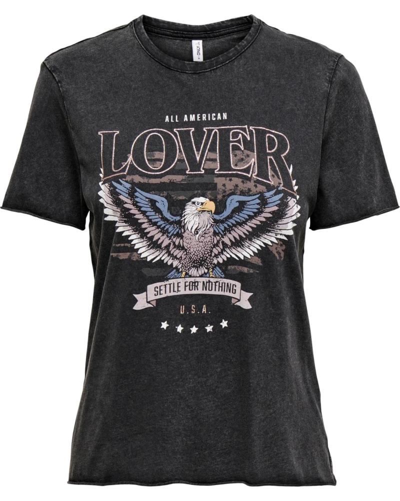 CAMISETA 15215721 ´LOVER´ ESTAMPADO ÁGUILA NEGRO